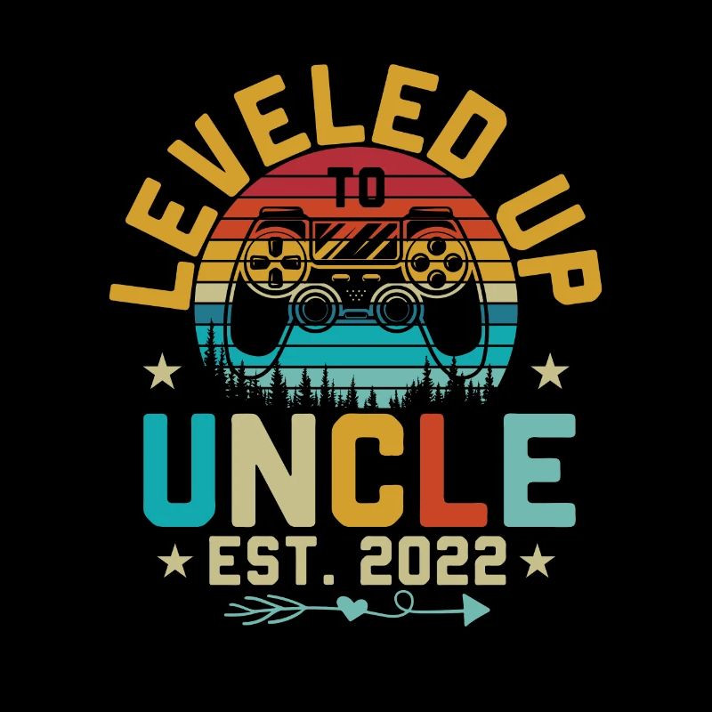 Leveled Up to Uncle Est. 2022 - Gaming Onkel