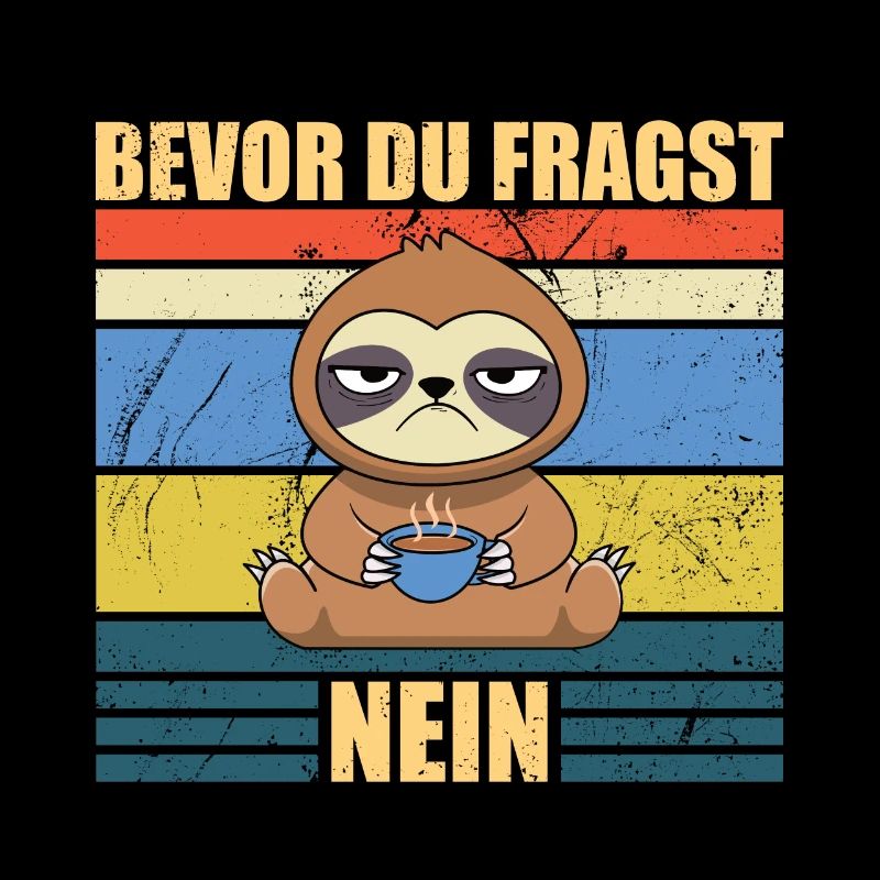 Faultier Morgen Kaffee T-Shirt