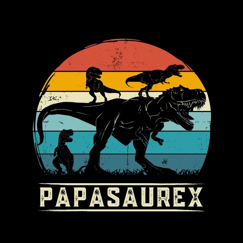 Papasaurex dad retro vintage dinosaur
