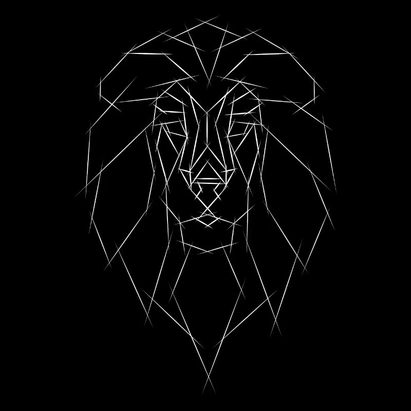 Low Poly Löwe Sketch