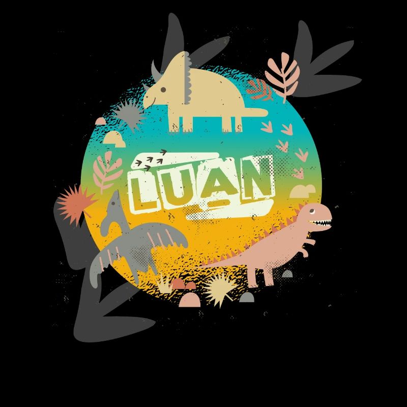 LUAN - Beautiful boy name with cute dinosaurs