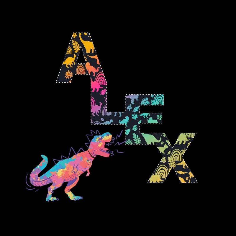 ALEX - Beau nom de garçon avec de mignons dinosaures