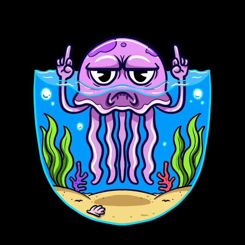 Jelly Fish Middle Finger Jellyfish