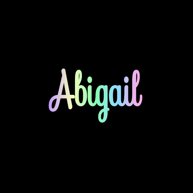 ABIGAIL Rainbow Minimalist Cursive