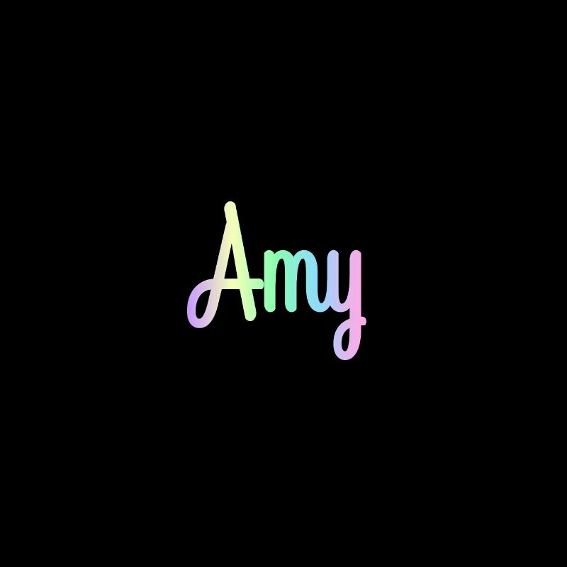 AMY Rainbow Cursive minimaliste