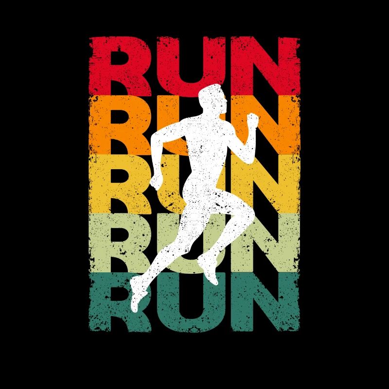 Running Retro Vintage Running Funny Jogging Runner