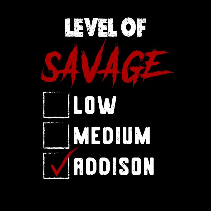 Niveau de Savage: ADDISON Checkmark Novelty Custom