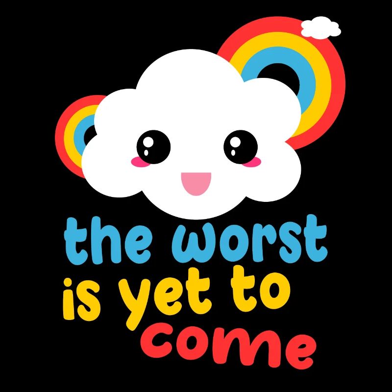 wrost yet as rainbow color cloud back