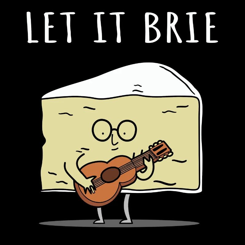 Let It Brie Käse Musiker mit Gitarre