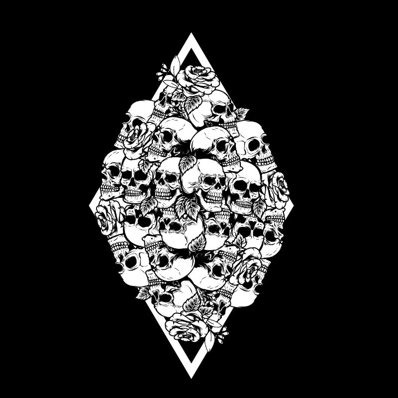 Skull Flower Death Grave Esthétique Dark Pattern