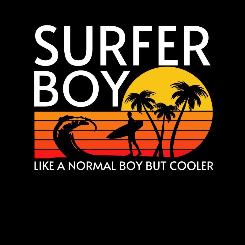Surfeur garçon comme un garçon normal mais plus cool