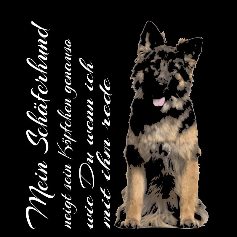 Deutscher Schäferhund neigt Köpfchen