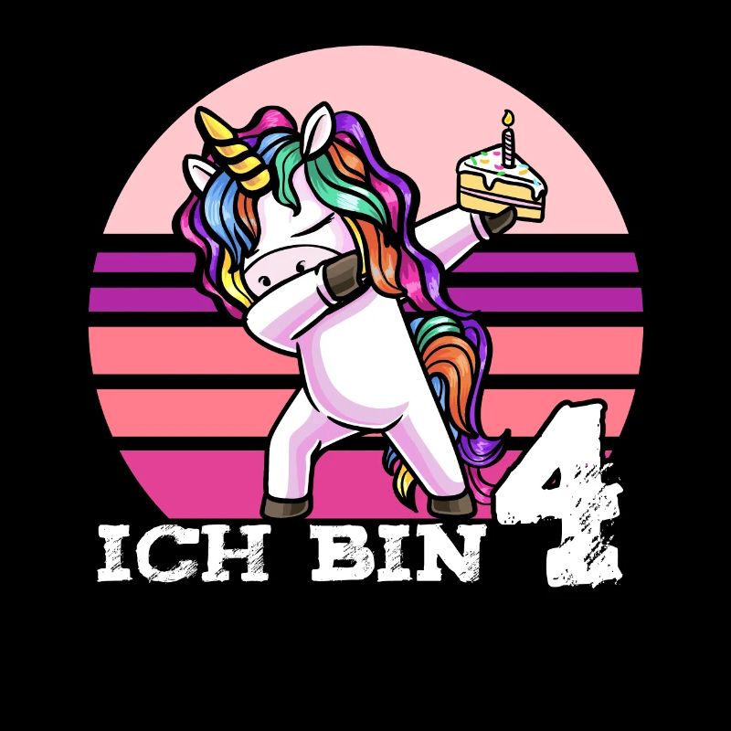 4. Geburtstag Mädchen 4 Jahre Einhorn