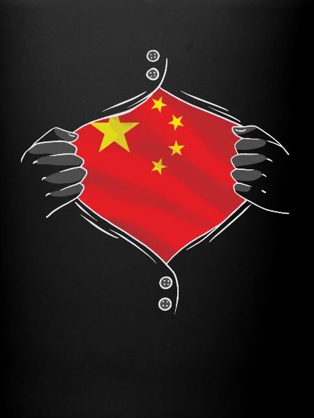 Le drapeau chinois fier
