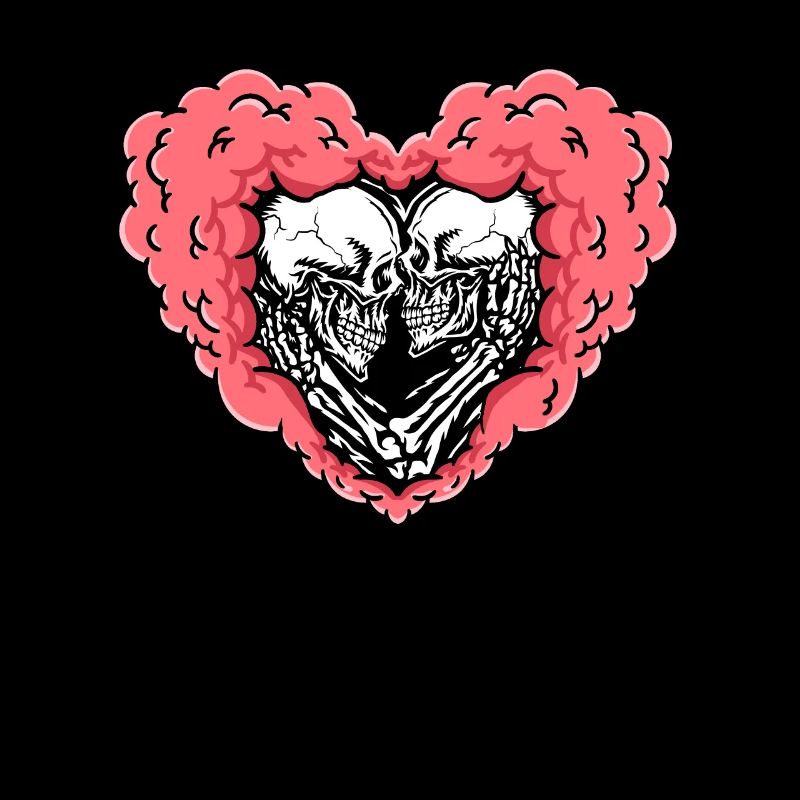 True Love Last Gothic Bones Squelette Roses Mort