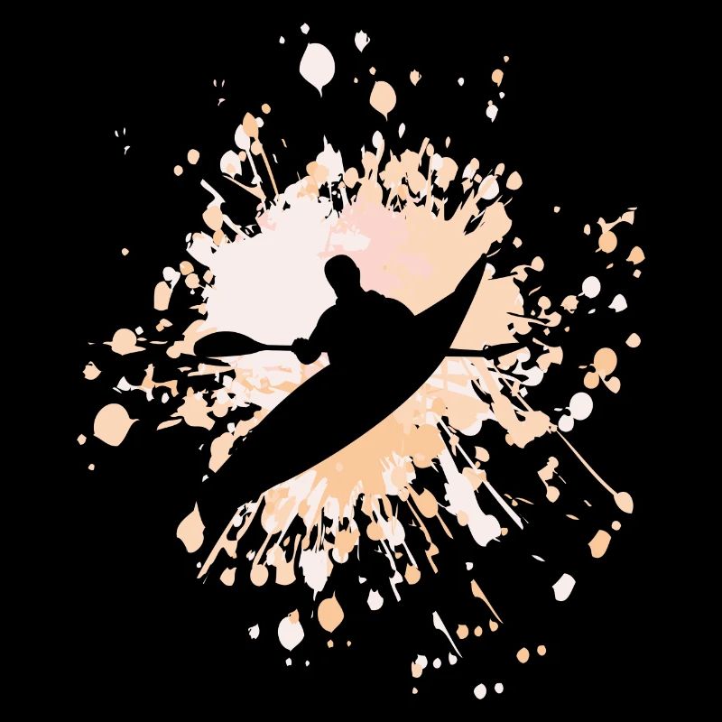 Kayak Sport Sideway Color Splash