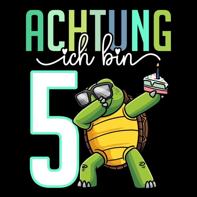 5. Geburtstag Junge Mädchen 5 Jahre Schildkröte