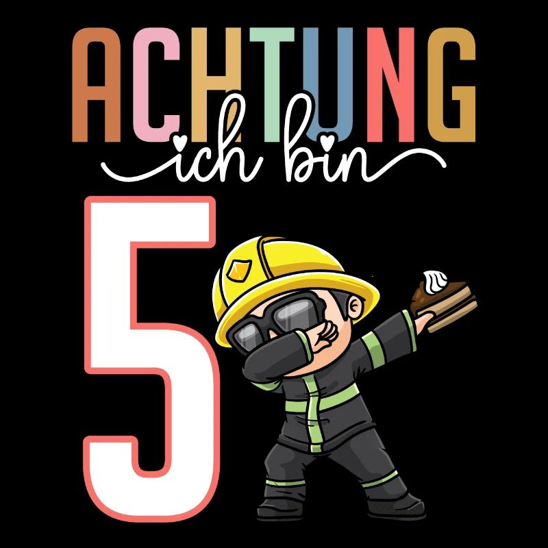 5. Geburtstag Junge Mädchen 5 Jahre Feuerwehr