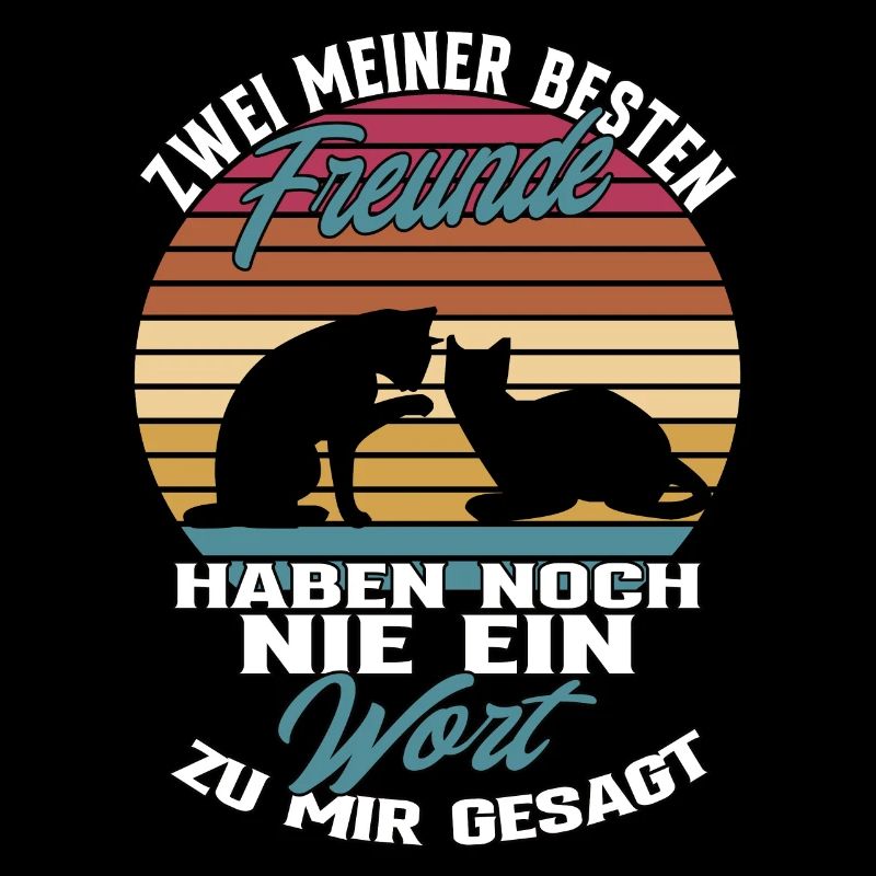 Katzen Beste Freunde Spruch Geschenkidee
