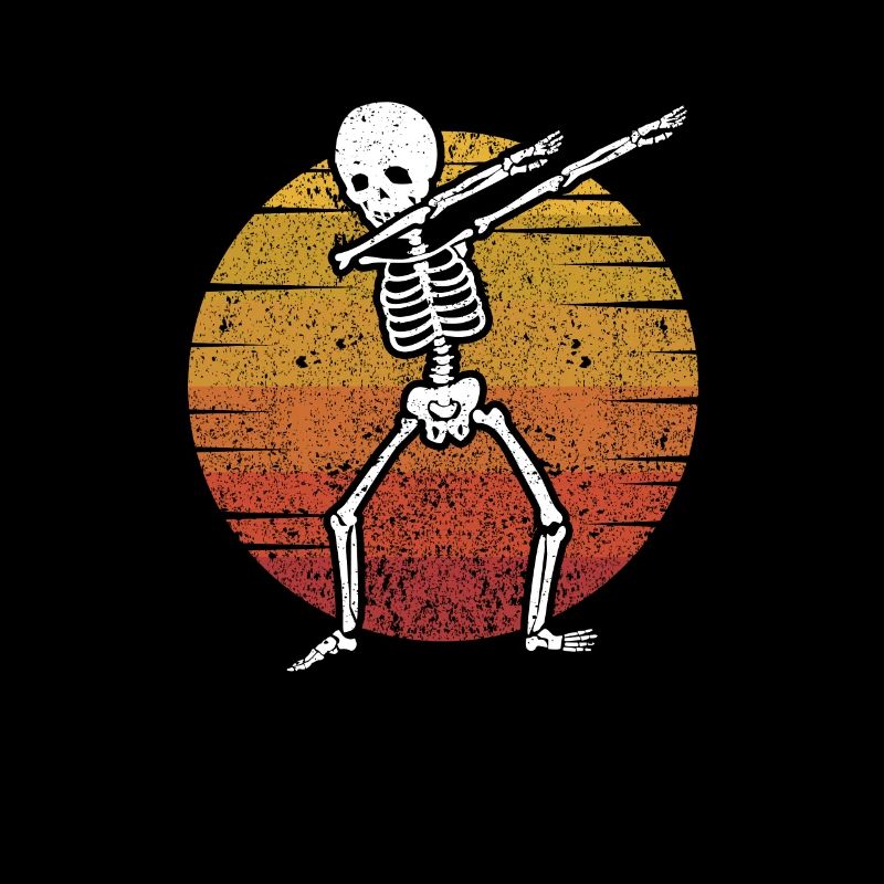 Halloween Dabbing Skeleton Funny Creepy Dab