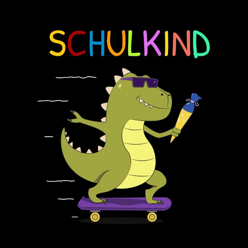 SCHULKIND TRex Dinosaurier Einschulung Junge