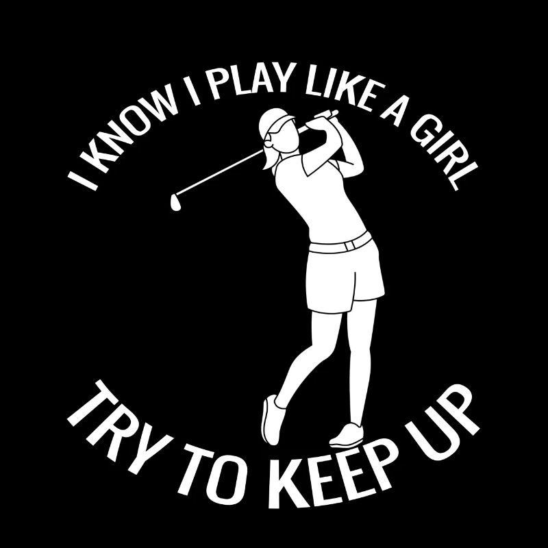 Golf Mädchen Golfball Golfspielerin Golfschläger