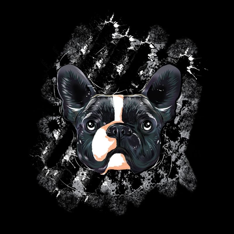 Frenchie Black/White Français Bulldog