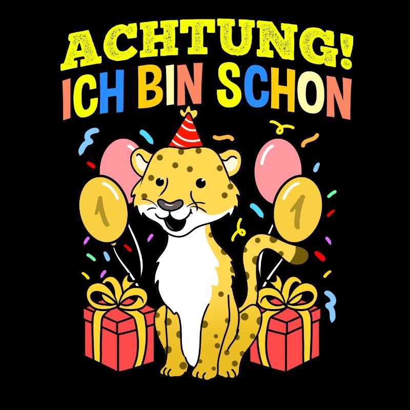 Achtung Ich Bin Schon 1 Geburtstag Leopard
