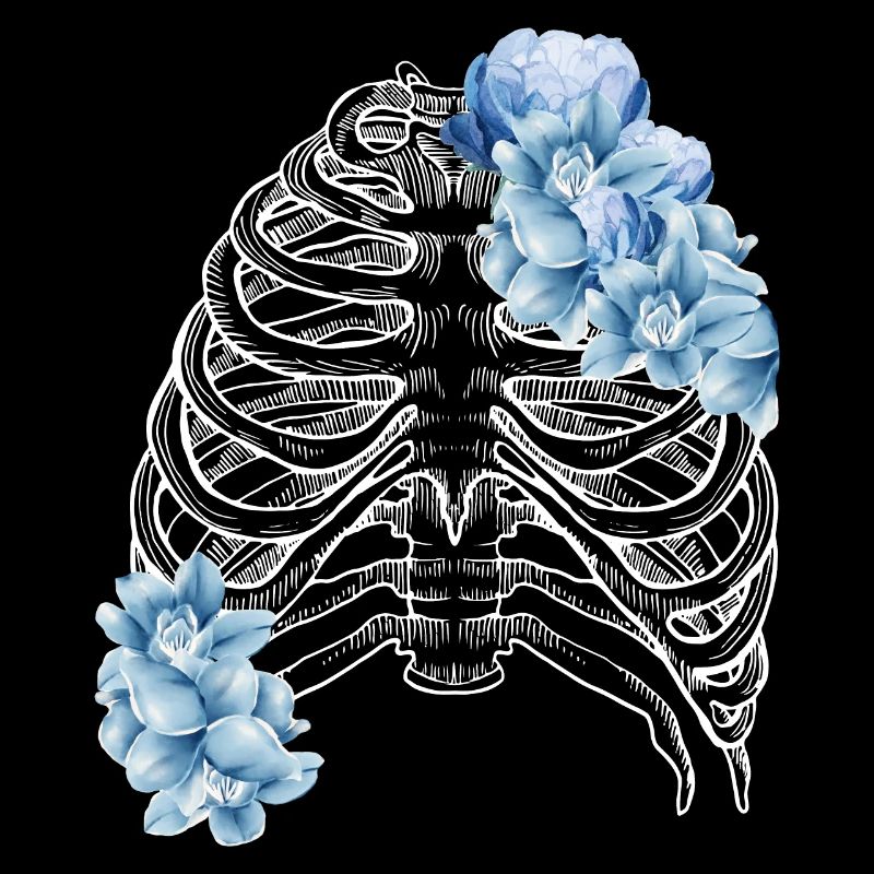 cage thoracique à fleurs