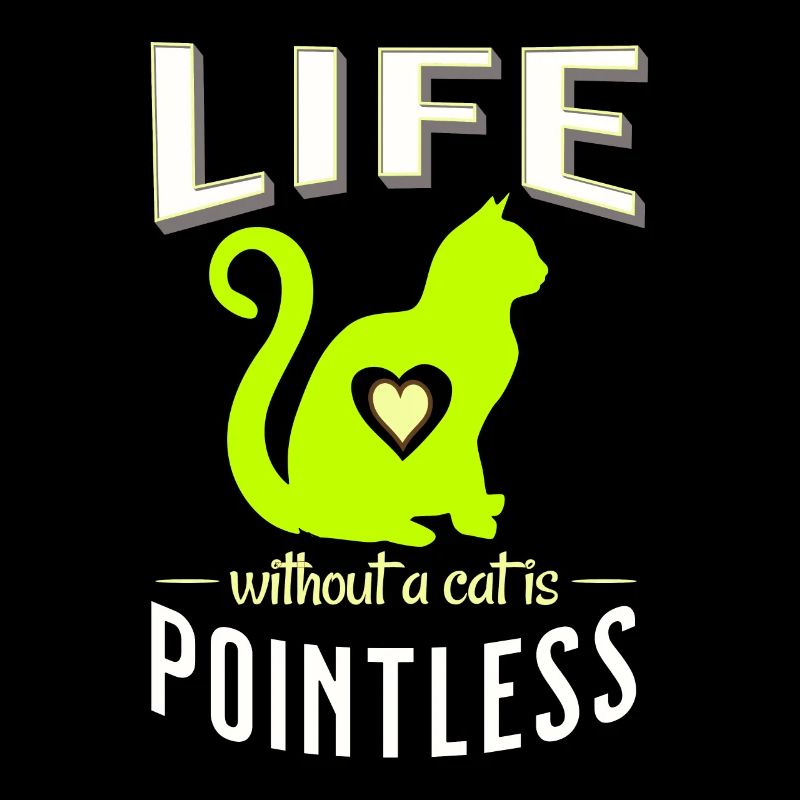 vert une vie sans chat est inutile chats