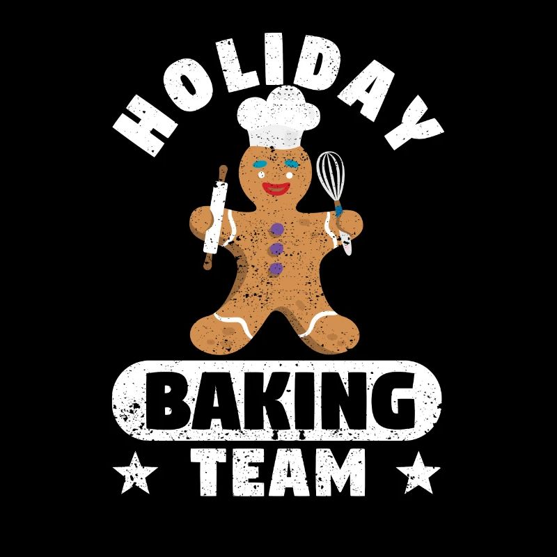 Holiday Baking Team Funny Gingerbread Man Christmas
