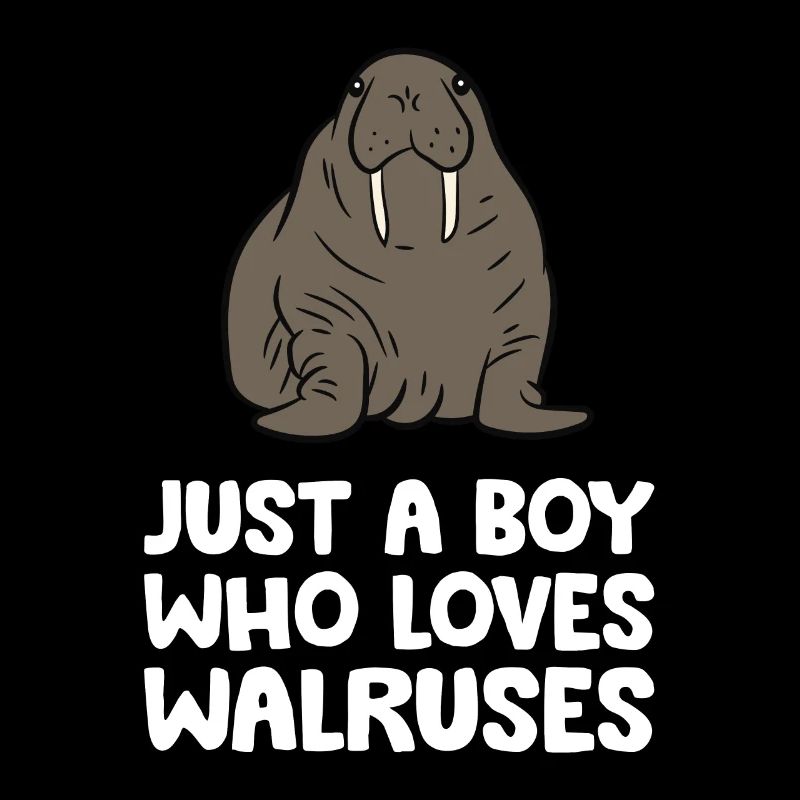 Nur ein Junge, der Walrosse liebt