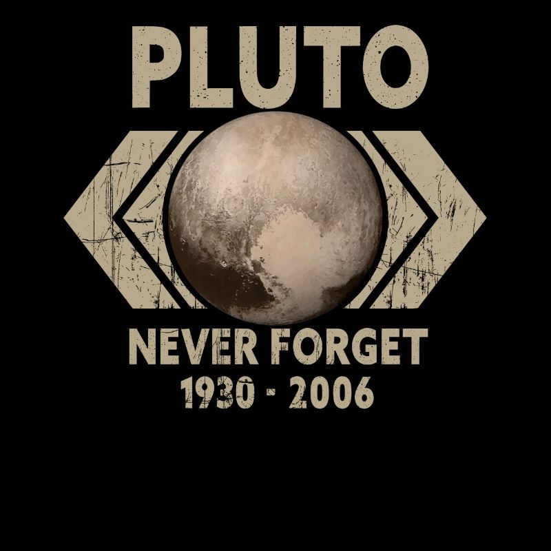 Never Forget Pluto Design Retro Style Funny Space