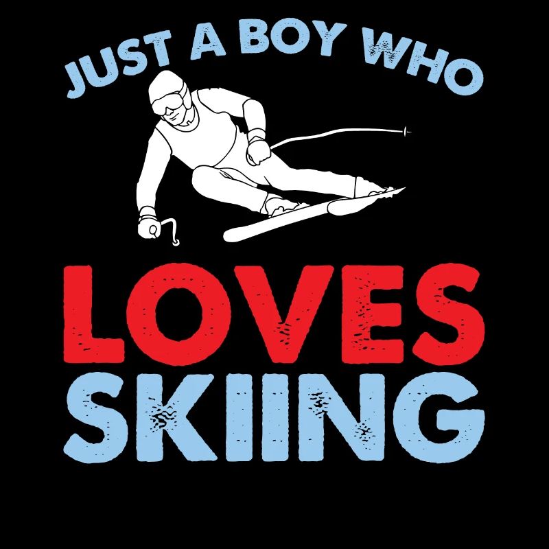 Nur Ein Junge Der Skifahren Liebt - Skifahrer