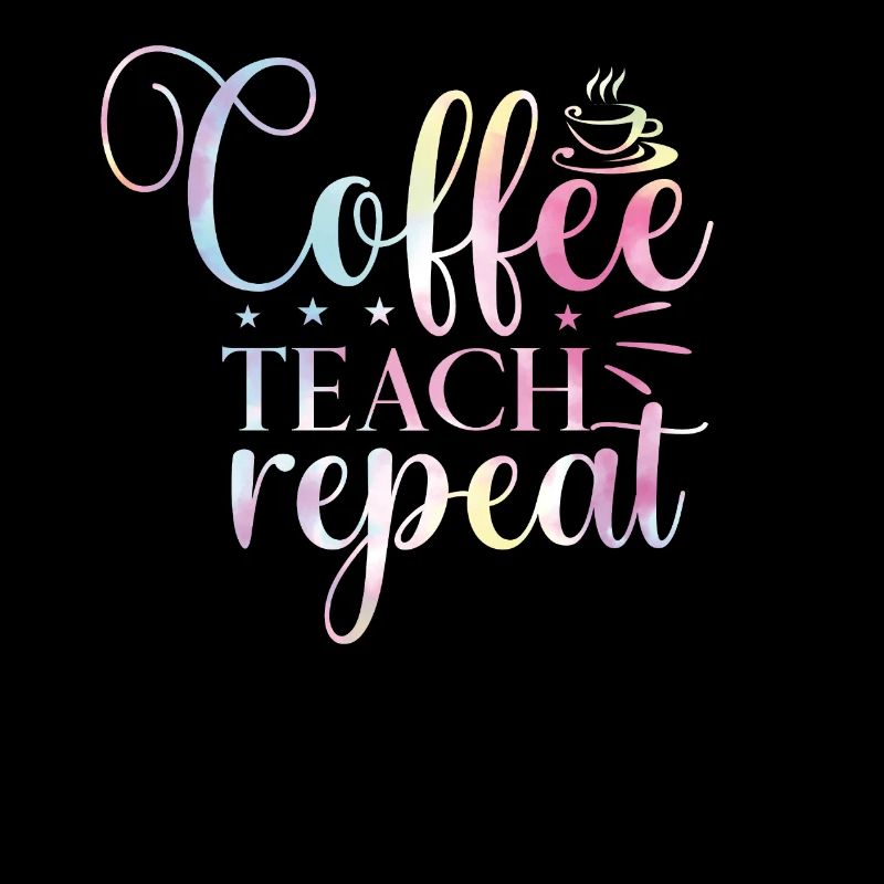 Back to School Tie Rainbow Coffee