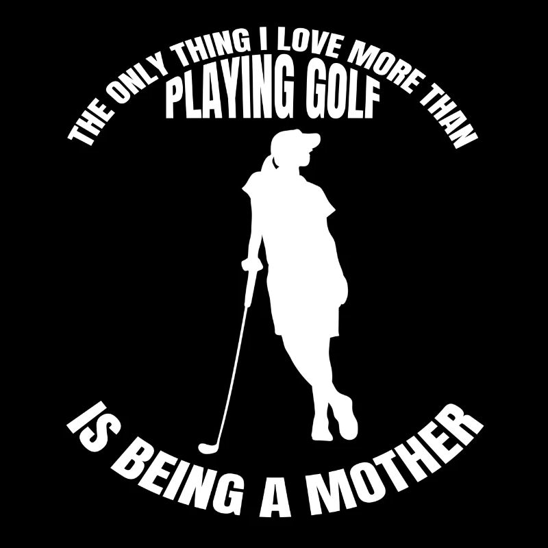 Golf Golfspielerin Mutter Golfball Golfschläger