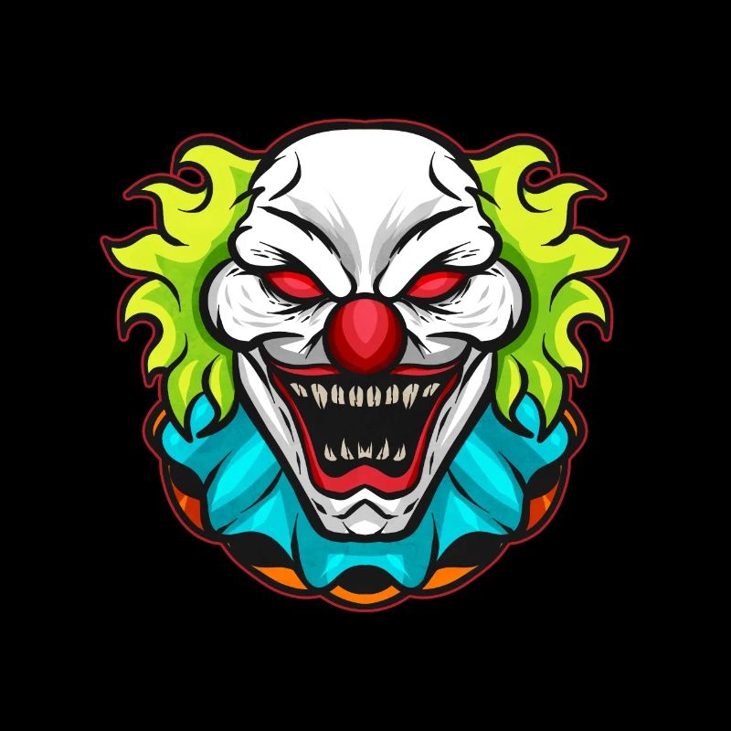 Visage de clown d’horreur Halloween