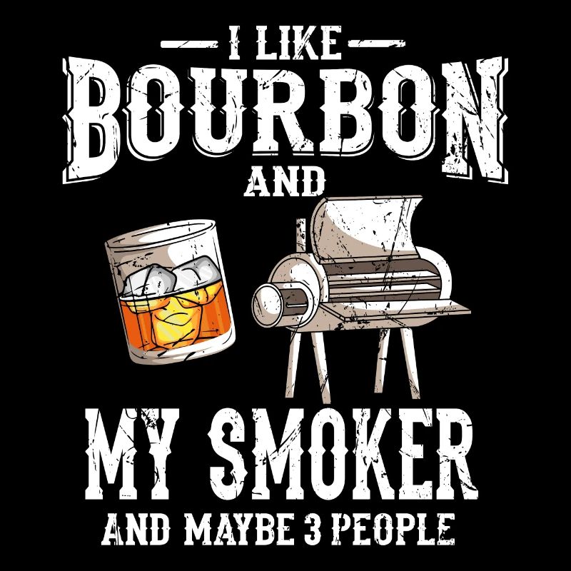 Ich Mag Bourbon Whiskey Smoker Grill Bbq Griller