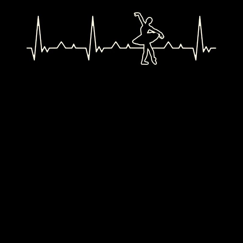 Chica de baile de ballet. Corazón. Amor. Ekg.