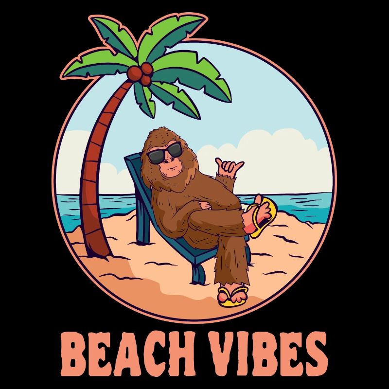 Beach Vibes Bigfoot Sommerferien Sasquatch