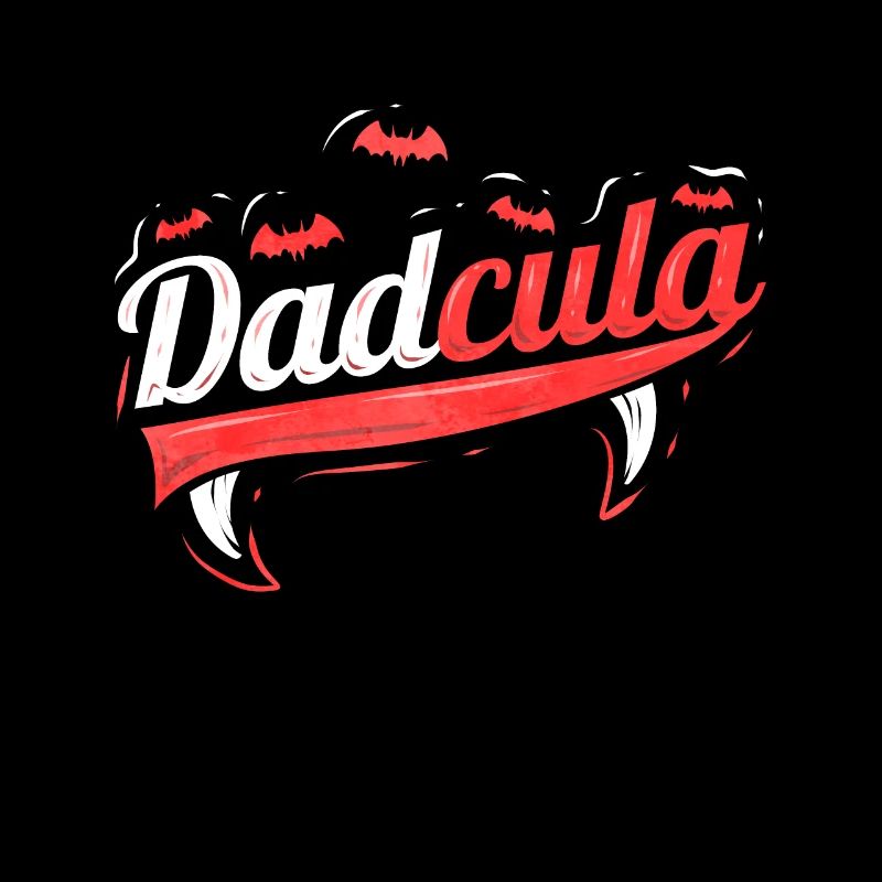 Dadcula Dads Motif With Fangs And Bats For