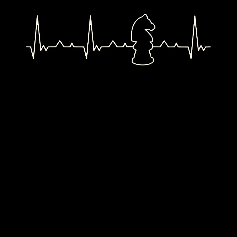Caballero de ajedrez. Corazón. Amor. Ekg.