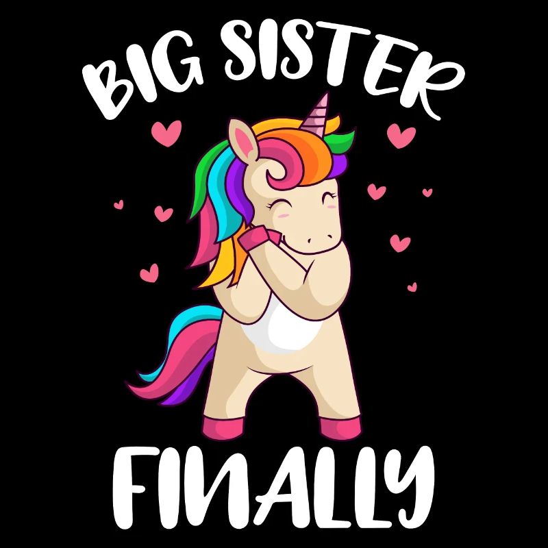 Endlich Große Schwester Süßes Einhorn Babyparty
