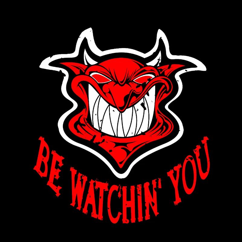 Be watching' You Retro Demon Devil Halloween