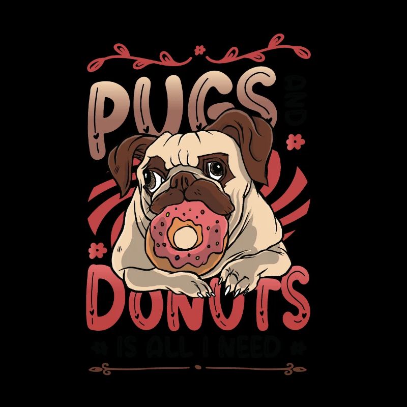 Mops, Donut, Lover.