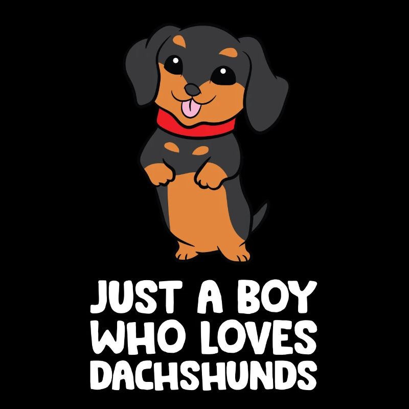 Nur ein Junge, der Dackel liebt