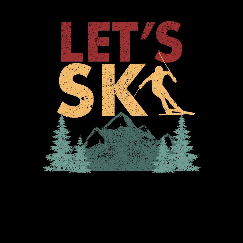 Funny Performance Sport Winter Mountain Skiing Let's