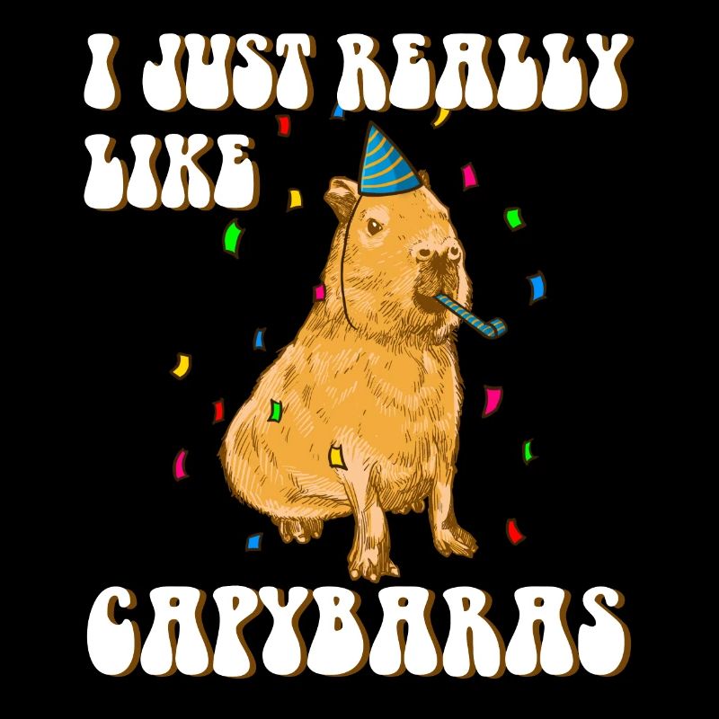 Capybara drôle disant anniversaire