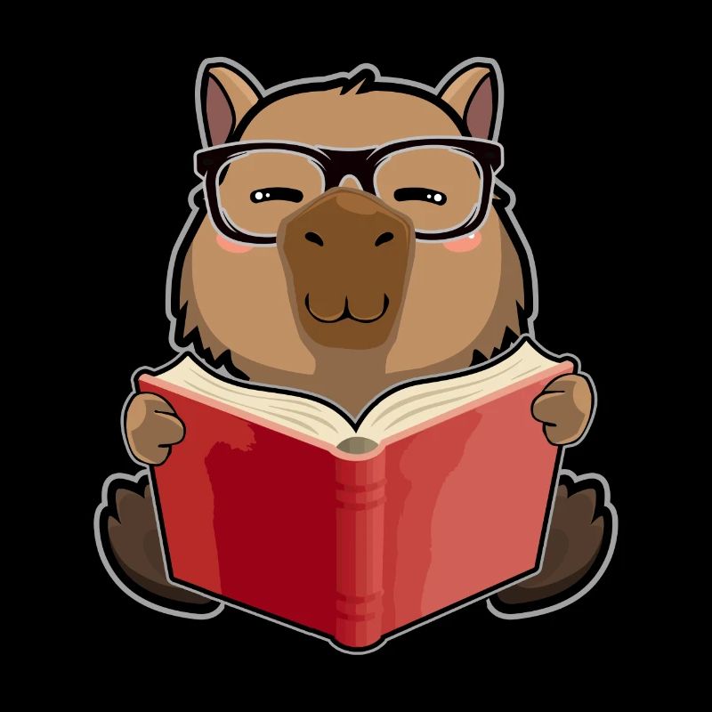 Kawaii Capybara - Capybaras et livres de lecture jeu de mots