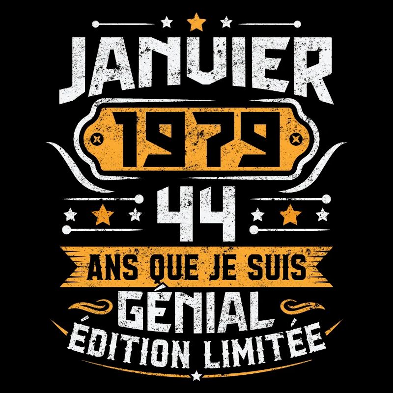Rétro Cadeau D'anniversaire 44 Ans Janvier 1979